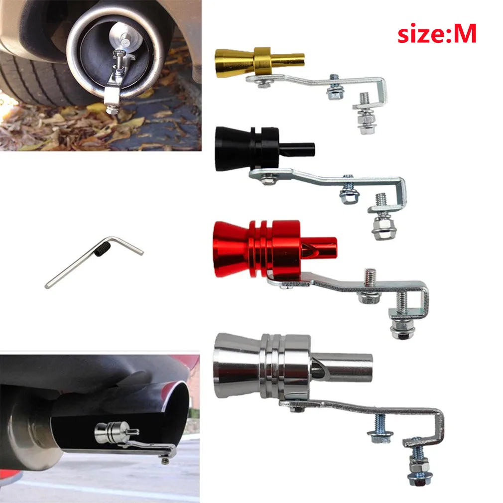 

1pc Motorbike Car Exhaust Fake Turbo Whistle Pipe Sound Muffler Blow Off Valve Universal Simulator Whistler 3 Colors