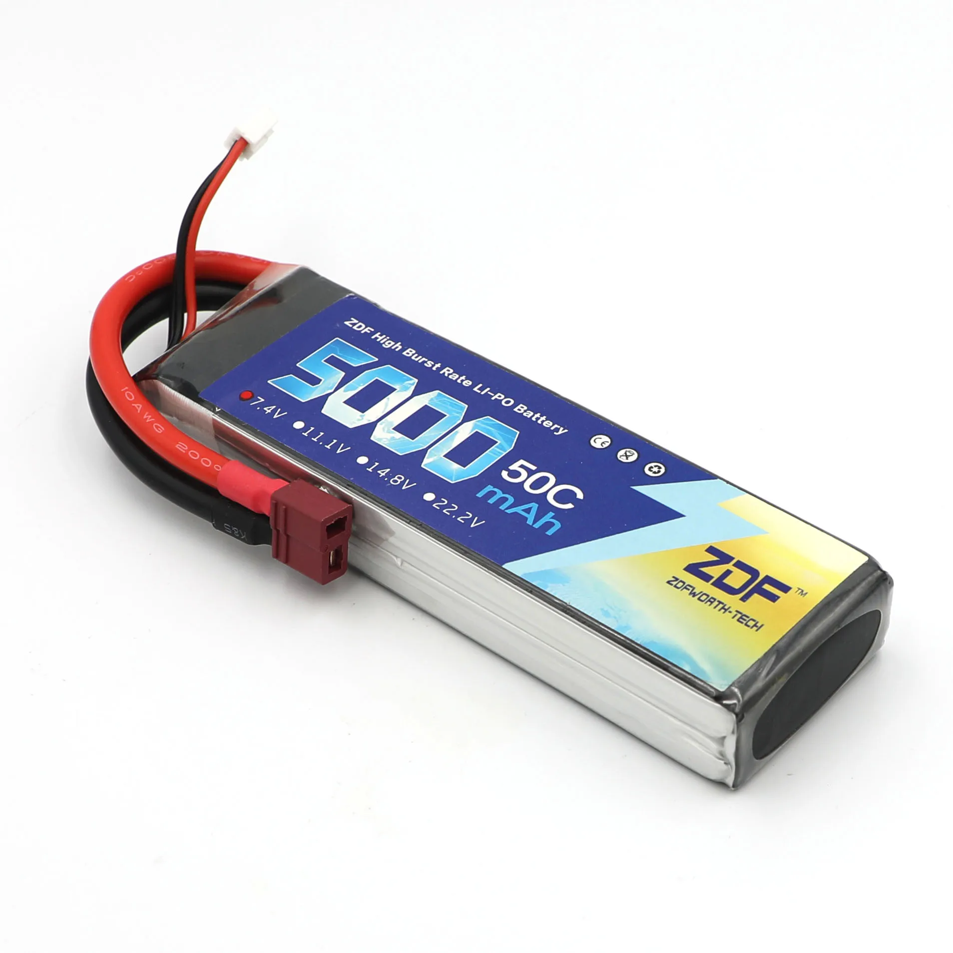 Аккумулятор ZDF RC Lipo 7 4 В 5000 мАч 50C 100C 2S аккумулятор для РУ AKKU автомобиля лодки