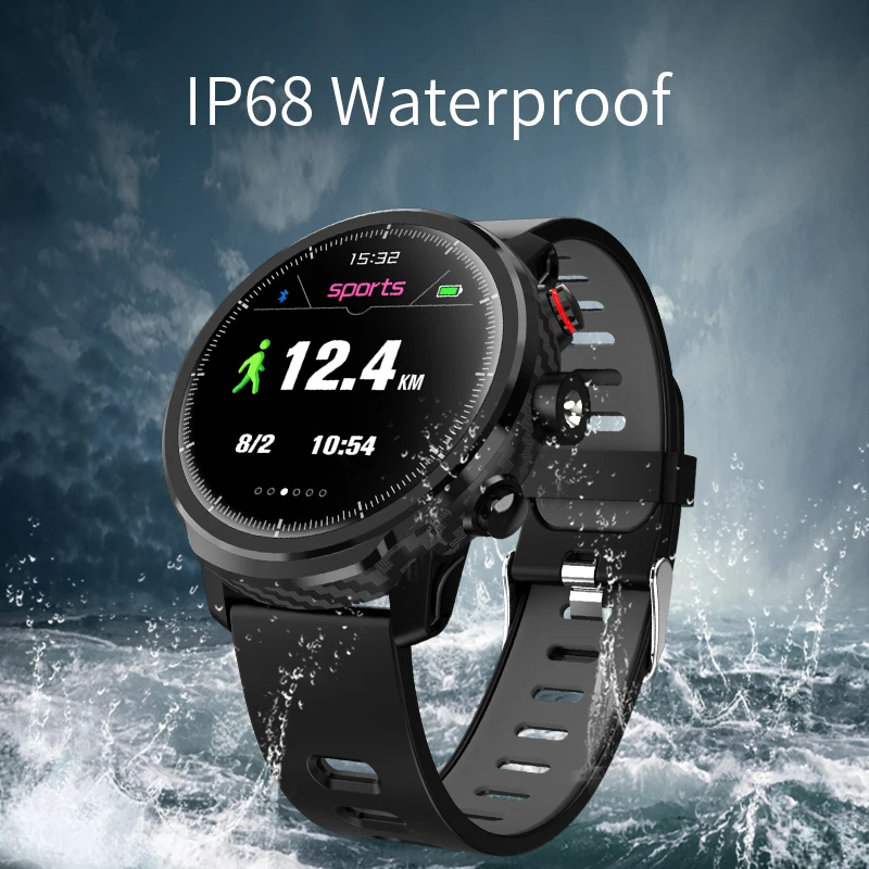 

Large screen bluetooth smart watch IP68 waterproof LED lighting L5 multifunctional men's and women's sports watch multi-language