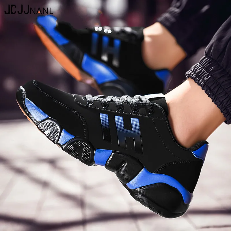 2019 осень зима новые модные теплые кожаные мужские кроссовки уличная прогулочная