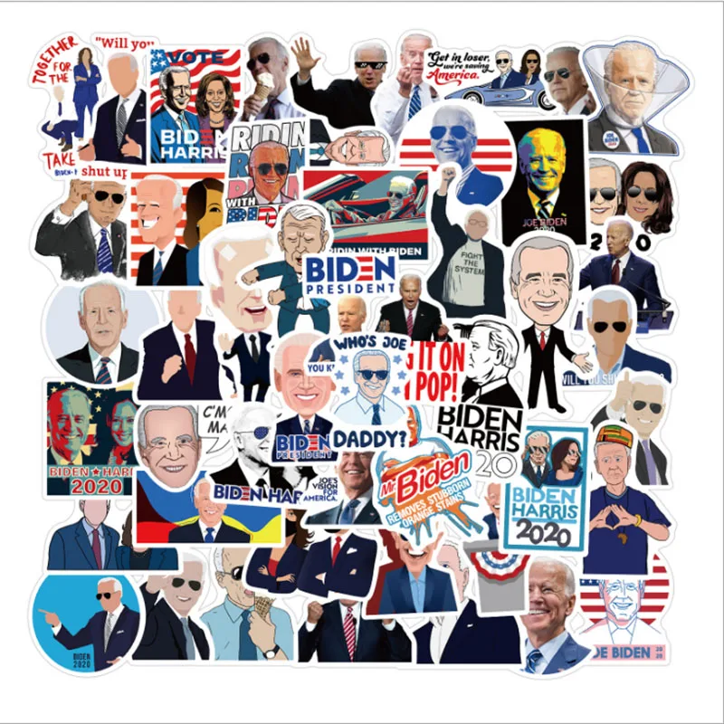 

10/30/50pcs/Pack Biden Harris Anime Stickers Bicycle Guitar Luggage Laptop Motorcycle Graffiti Sticker Kids Toy