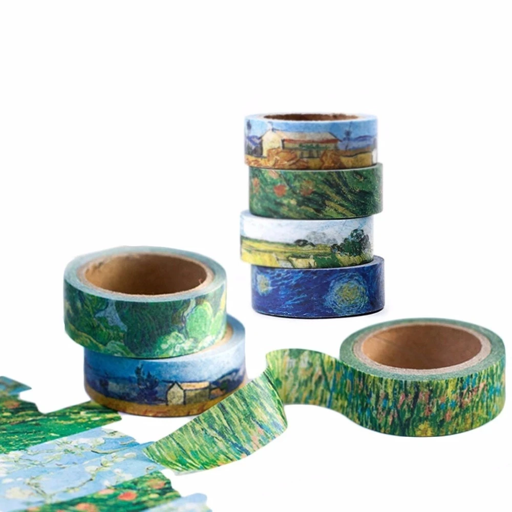 MIRUI креативная Картина Ван Гога васи лента скотч Сделай Сам Скрапбукинг наклейка