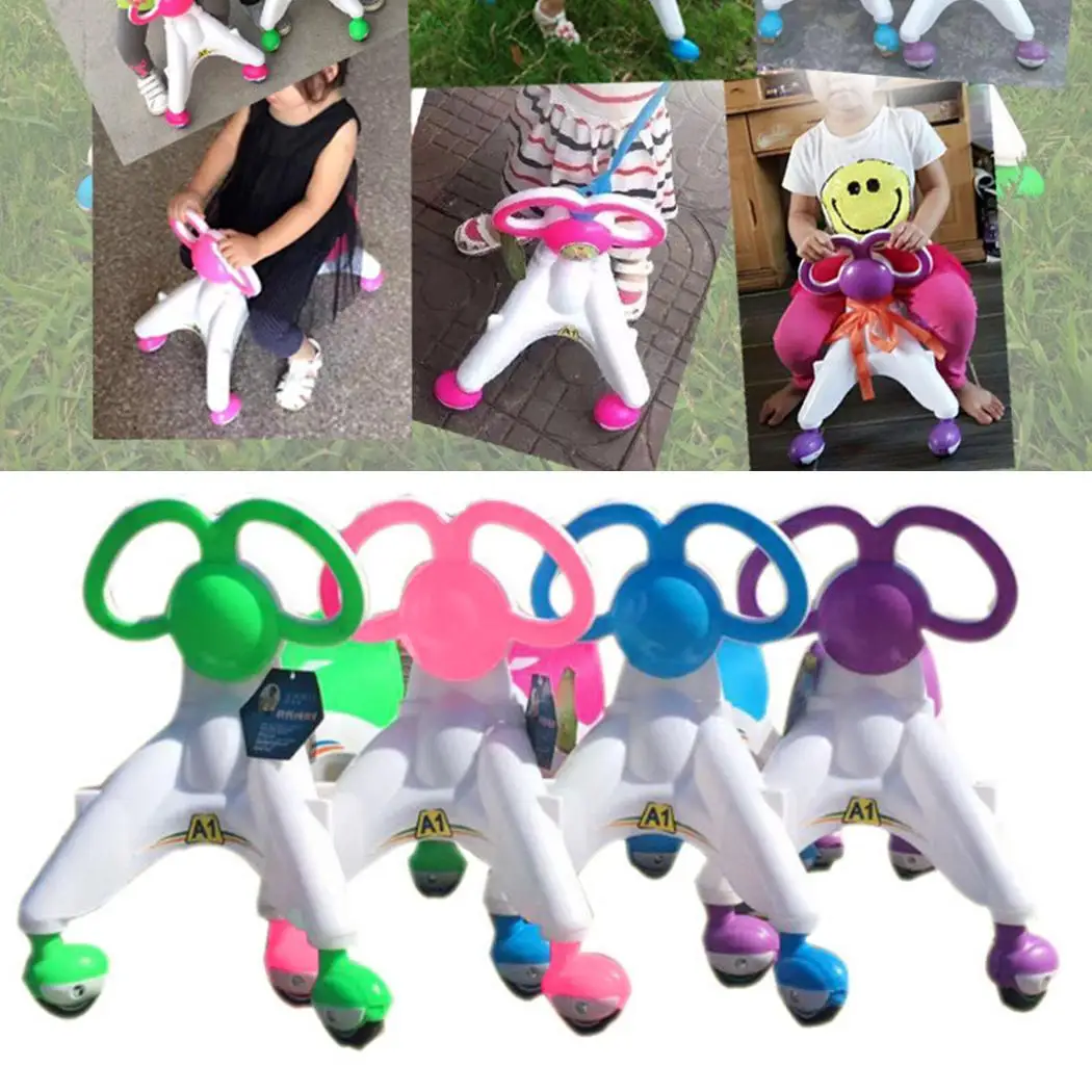 Детский самокат немой колесный детский баланс От 1 до 3 лет пуш ап зеленый