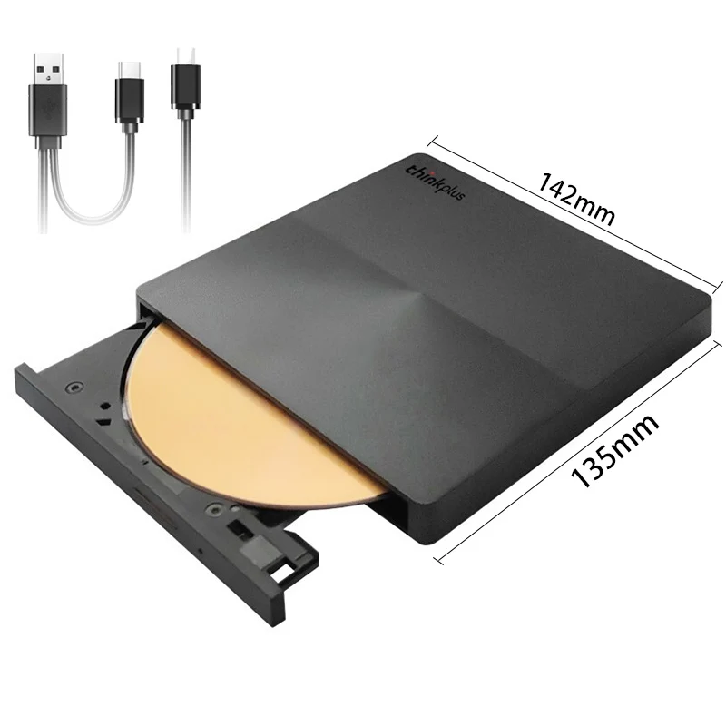 Lenovo Thinkplus USB 3.0 Type-C тонкий портативный оптический привод CD DVD RW ROM дисковый