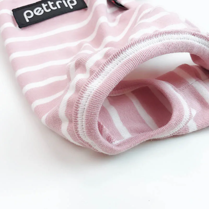 Полосатая рубашка для домашних питомцев хлопковая одежда классическая щенков