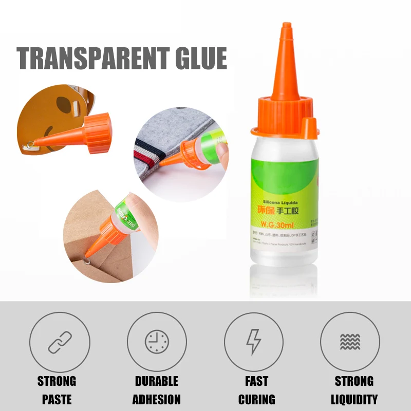 Жидкий клей спиртовой 30 мл для ткани канцелярские принадлежности сделай сам