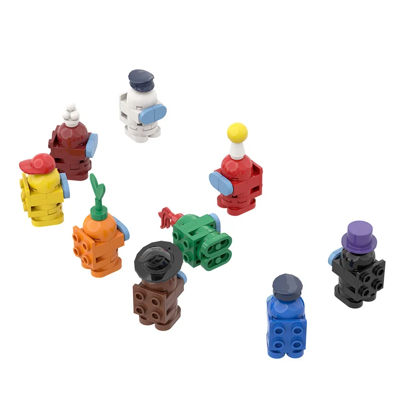 Moc Mini Cartoon Characters Building Blocks Kit For Among of Us Game Figures Bricks DIY Idea Girl Gift Set Toys Children Kid | Игрушки и