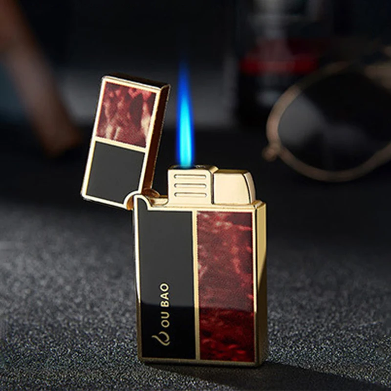 Ветрозащитная газовая струйная зажигалка Бутановая турбинная фонарь жигалка