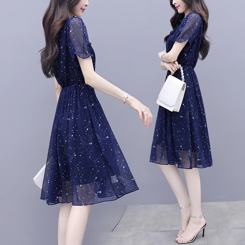 

Women Fashion Summer Chiffon Purple Color Lace Translucence Lady Elegant Noble Temperament Accentuate Body Figure Slim-Fit