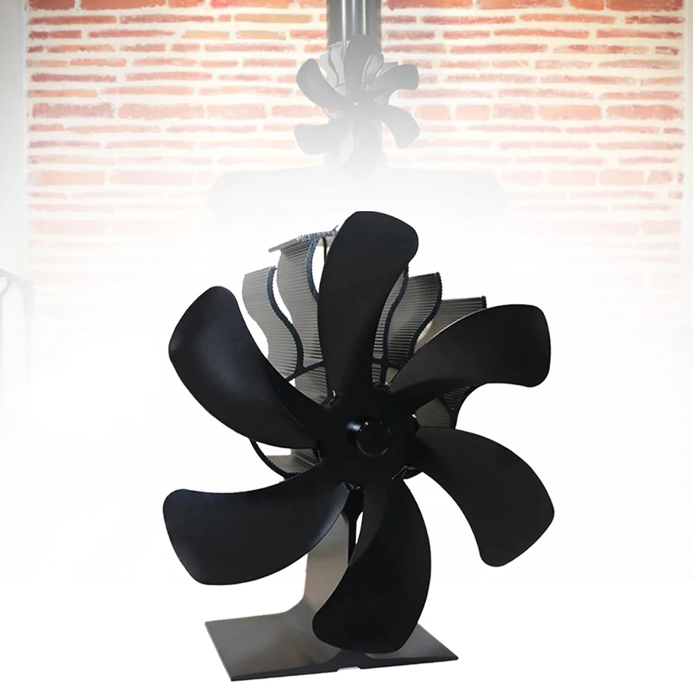 

6 Blade Fireplace Fan Heat Powered Stove Fan Log Wood Burner Eco Friendly Quiet Fireplace Fan Fireplaces