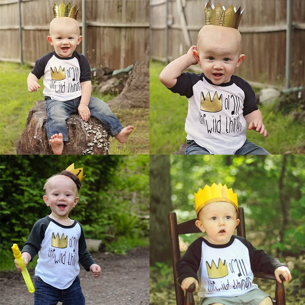 Детская рубашка с длинным рукавом и реглан Король всех диких вещей где дикие