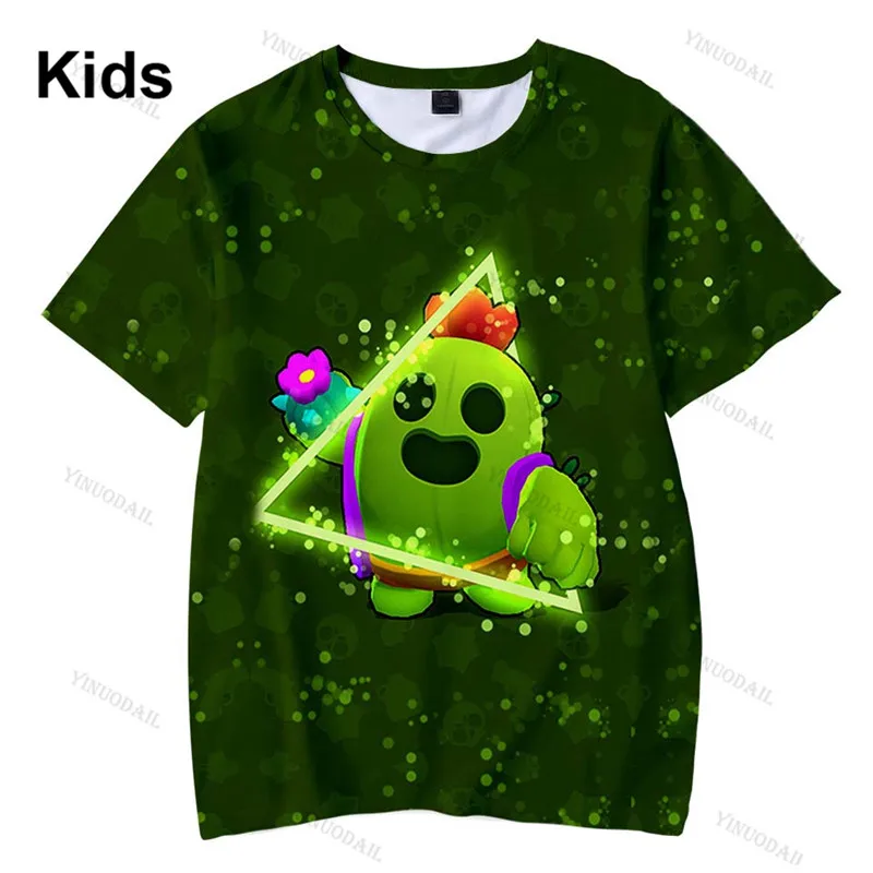 

Browlers Rosa and Shooting Star, Game 3d Shirt Boys Girls Tops Tshirt Teen Clothes Shoot Shark Leon Children's Wear Kids T-shirt