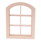 Миниатюрная деревянная модель окна для кукольного домика 1:12, аксессуары для мебели