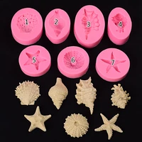 sugar craft sea shell silicone cake molds fondant cake decorating tools chocolate candy soap clay moulds