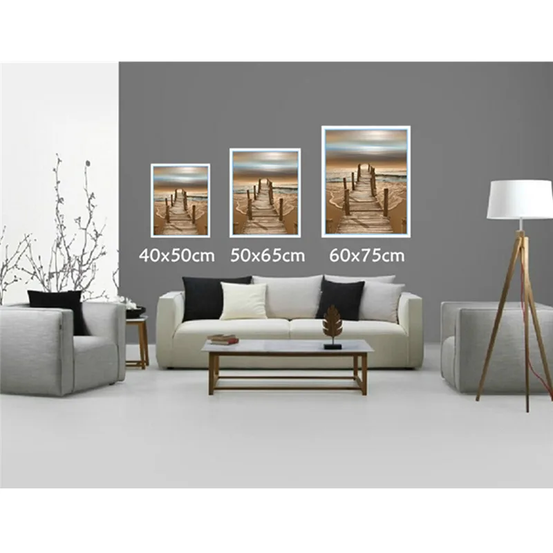 Dropshipping 60x75cm Painting By Numbers DIY Silent autumn Scenery Wall Art Picture Acrylic For Wedding Decoration | Дом и сад