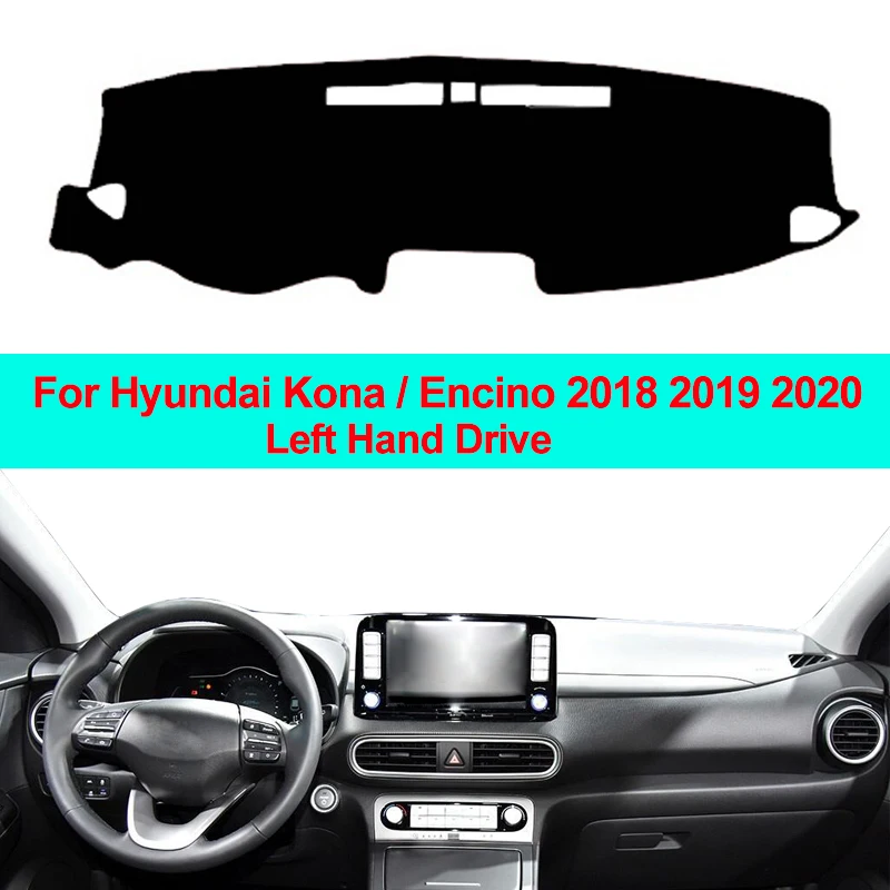 

Car Inner Dashboard Cover Dash Mat Carpet Pad For Hyundai Kona Encino 2018 2019 2020 LHD RHD 2 Layers Sun Shade Dashmat Auto