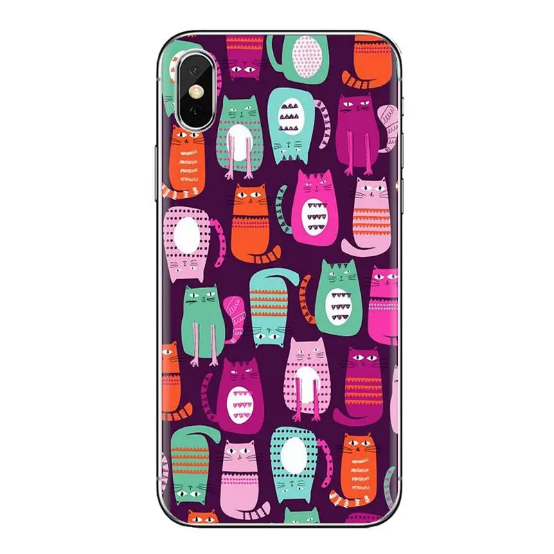 Мягкий чехол-коллаж с красочным рисунком кота для Xiao mi 6 A1 Max x 2 5X 6X Red Note 5 5A 4X 4A A4 4 3