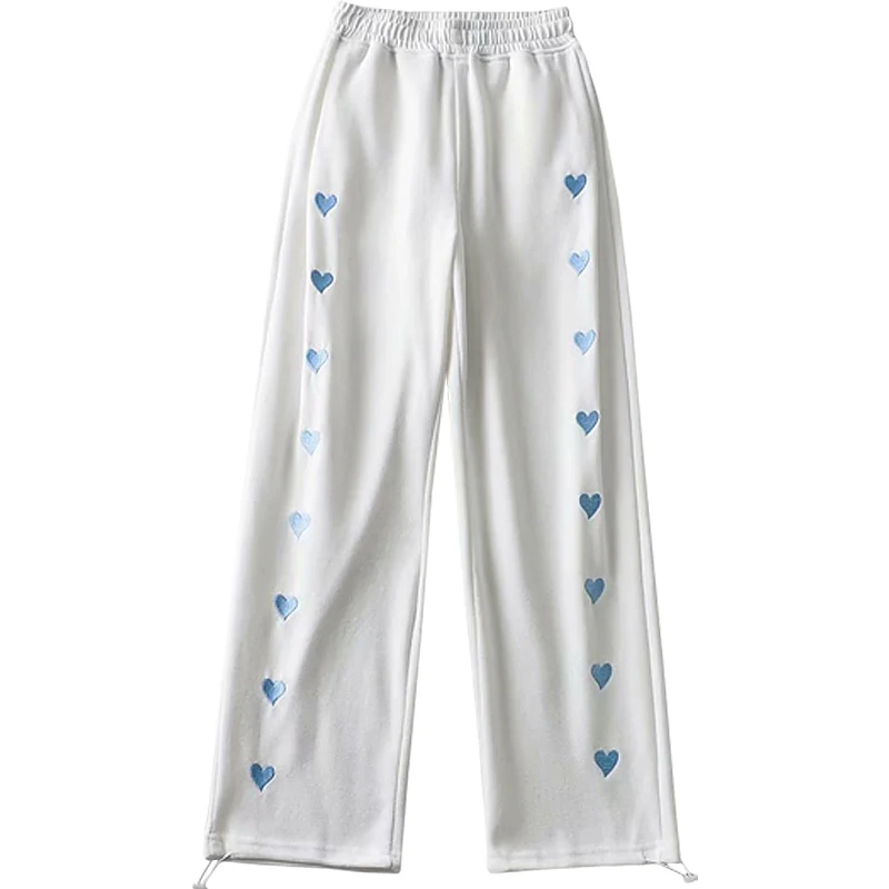 Брюки женские свободные с высокой талией широкие штаны в европейском и