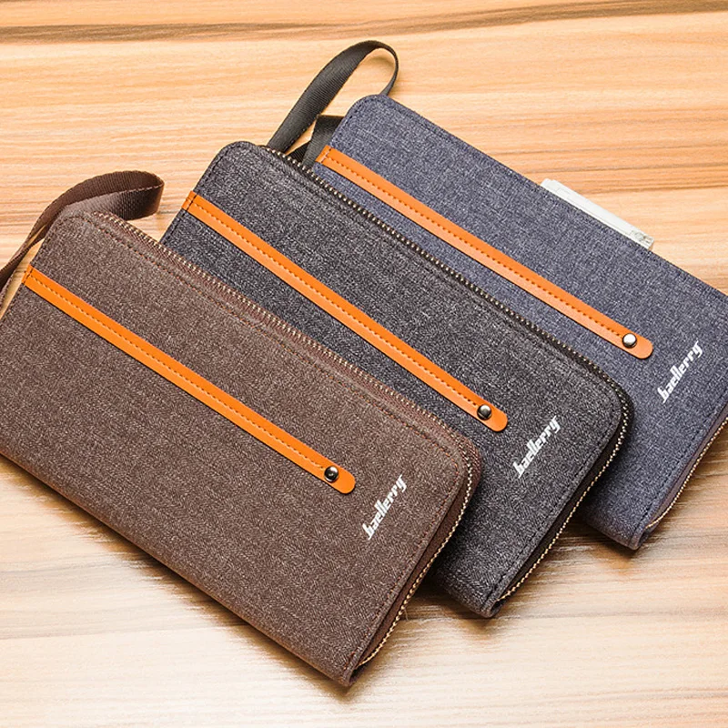 Длинные холщовые мужские кошельки baellerry из кожи, бумажники с кармашком для мелочи и кредитной держатель для карт, вместительный клатч для мужчин (art.: 7abcb5349) - 7abcb5349