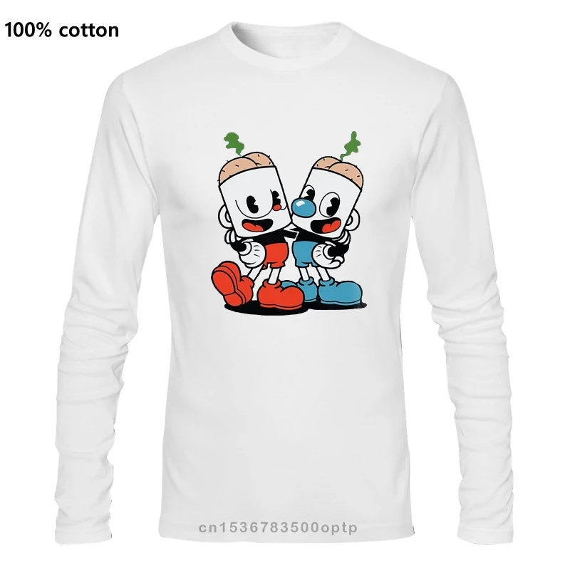 

Мужская футболка с принтом Cuphead Butthead, женская футболка из 100% хлопка
