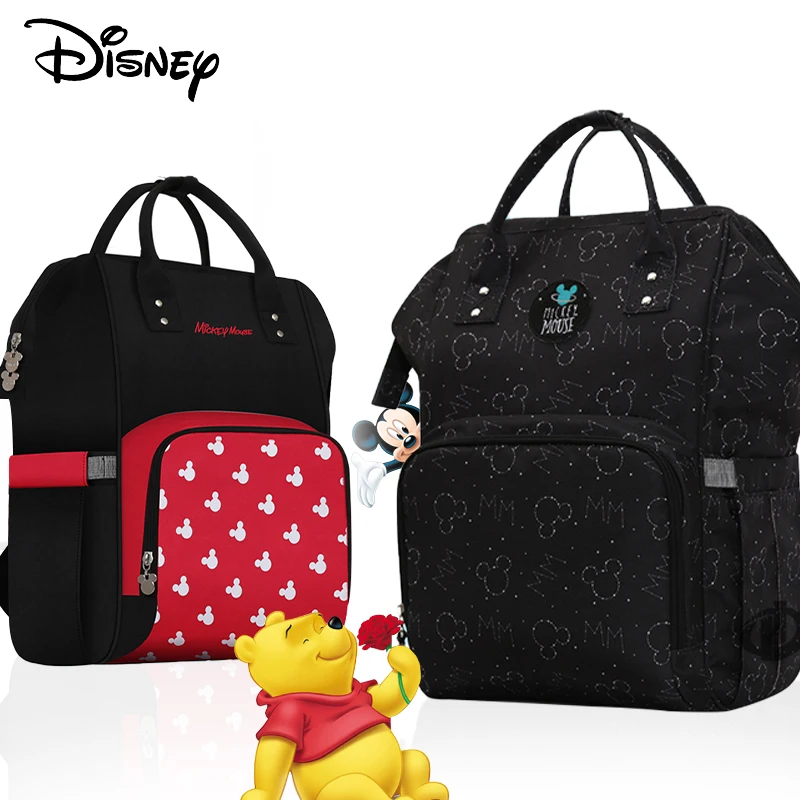 Дисней материал для путешествий Mochila Grande Capacidade de Saco de Fraldas mumi Saco Do Bebê Saco De Fraldas Carrinho para Cuidados Co