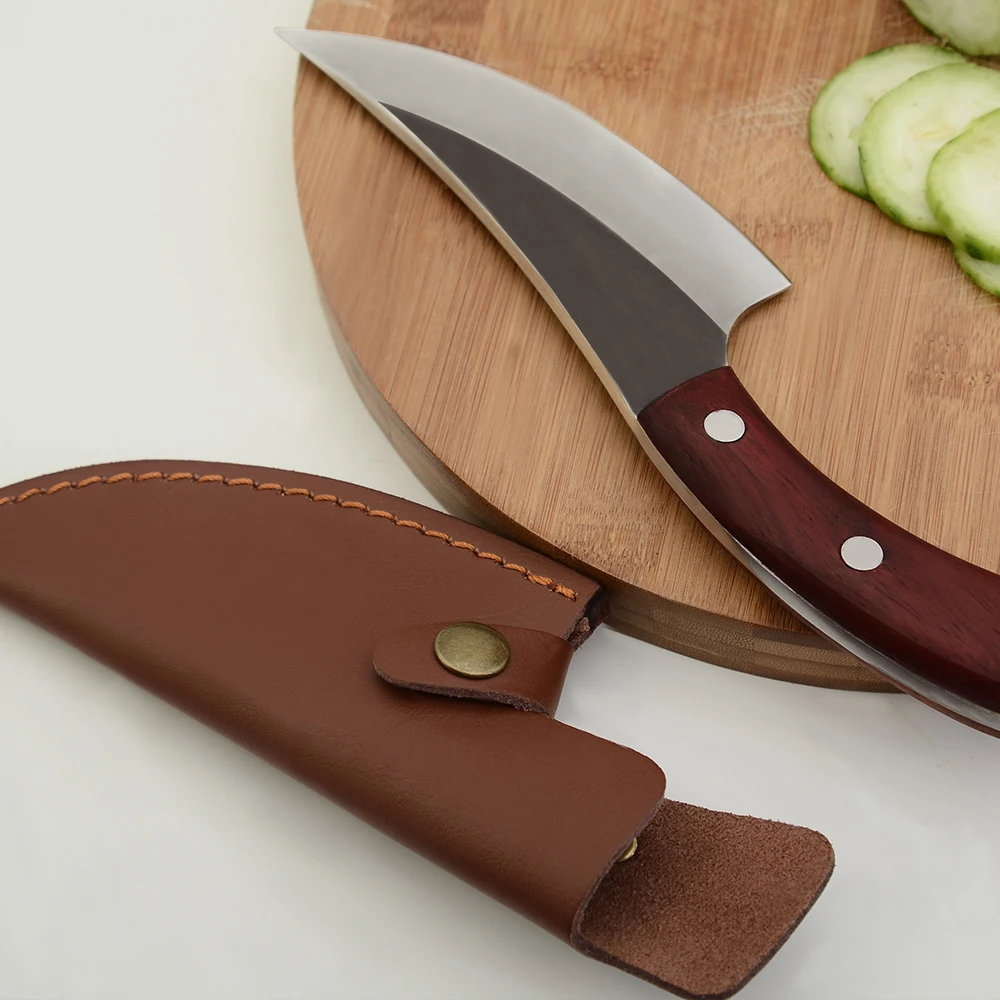 Damask Leather Sheath for 5.5 inch Boning Knife Serbian Chef Covers Easy to Carry Out Camping Case Cooking Tools | Дом и сад