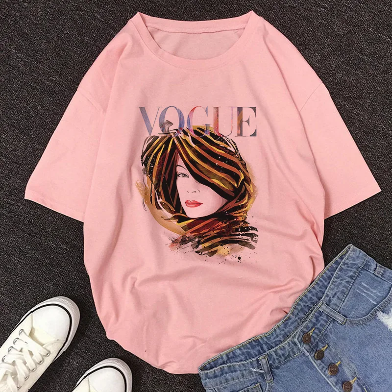 Футболка женская с коротким рукавом пикантный Аватар модный штамп розовый топ