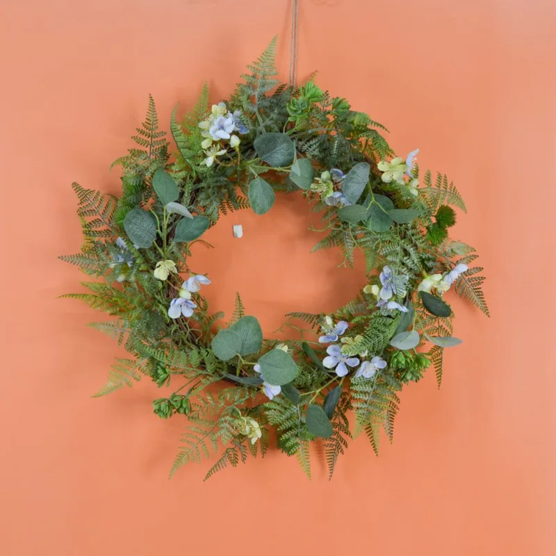 

European Style Artificial Wreath Home Wall Hanging Fake Flowers Hotel Wedding Festival Party Decoration