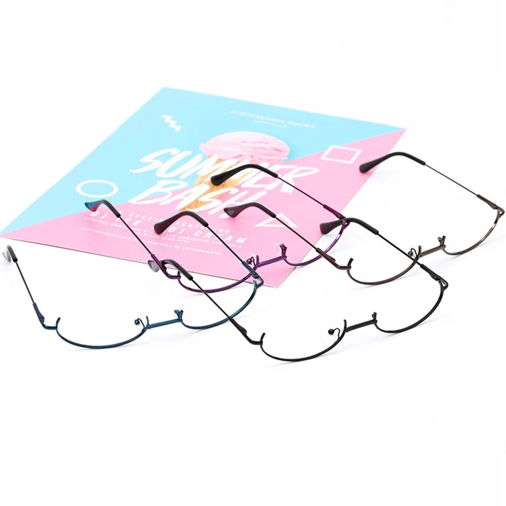 2021 двухмерный non объектив половинной оправой оправа очки уникальный с плоскими