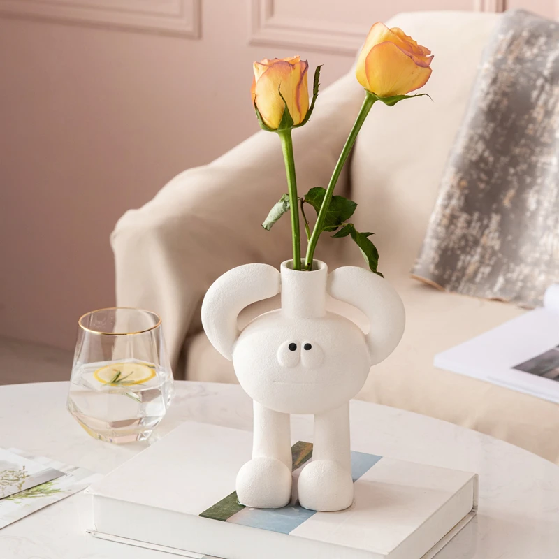 

Modern Decoration Flower Vase Large Aesthetic Bathroom Nordic Flower Vase Bedroom Cute Decoration Wazony Home Decor TZHP