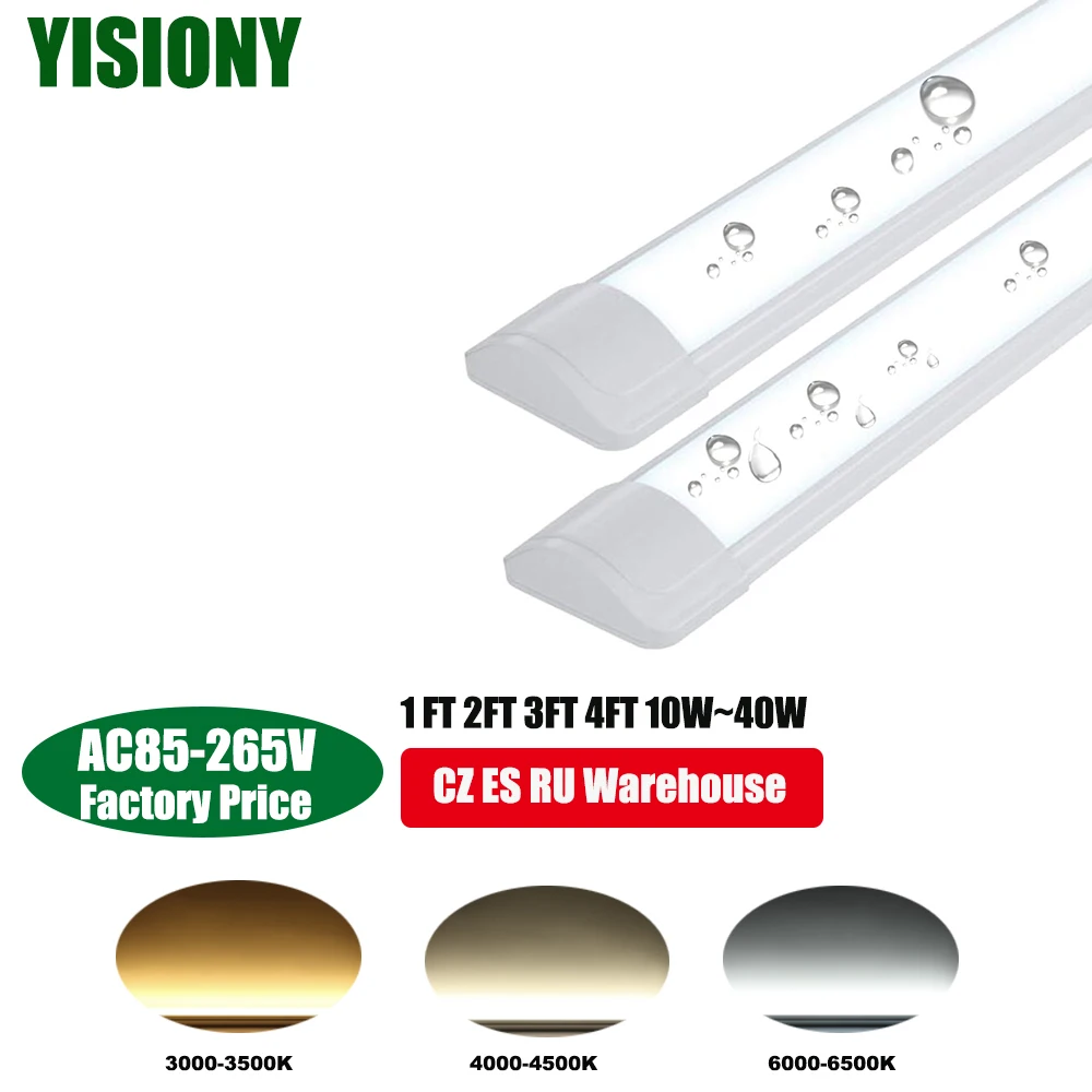 

YISIONY 2pc/lot Light Tube 6000K 4000K 3000K LED Surface Mount Lights Lamp Tube Ceiling Lamp Fixture свеилник For Home 110V