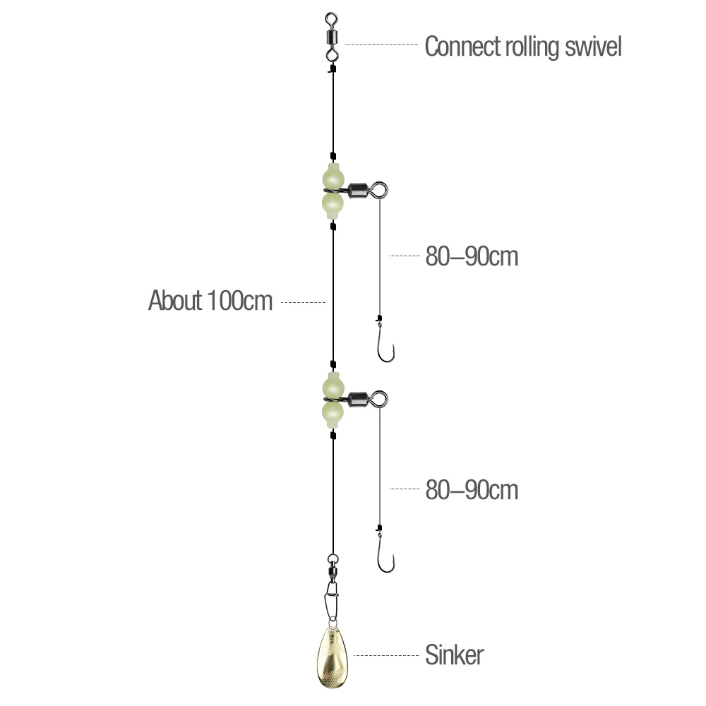 DONQL 20/50Pcs 3 Way Luminous Fishing Connector T-shape Barrel Swivel Ring Fishhook Lure Line High Quality Fish Tackle | Спорт и