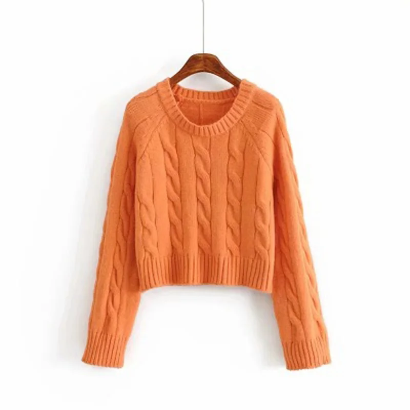 

2020 new sweater solid young girl clothes students candy knitting 4color teenagers coat