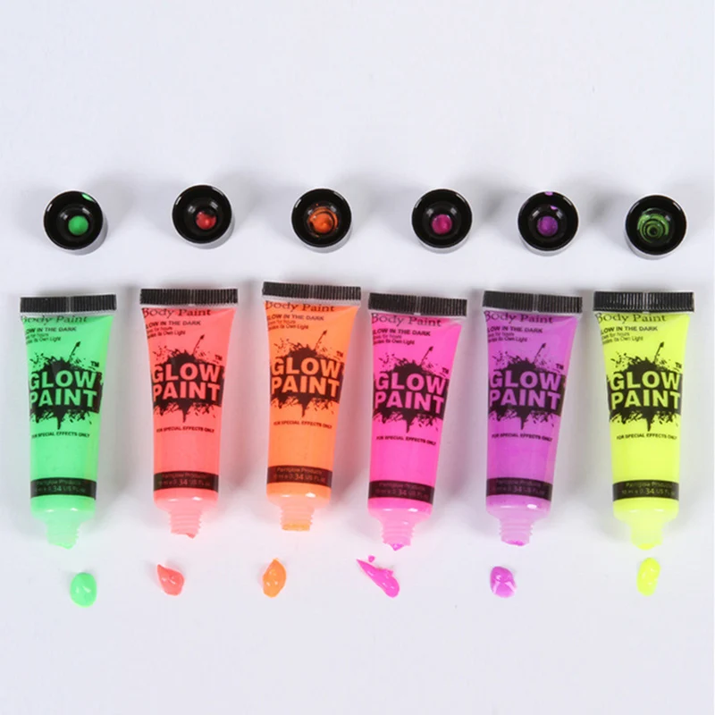 14 шт./компл. светящаяся краска для тела пигмент человеческого неоновые