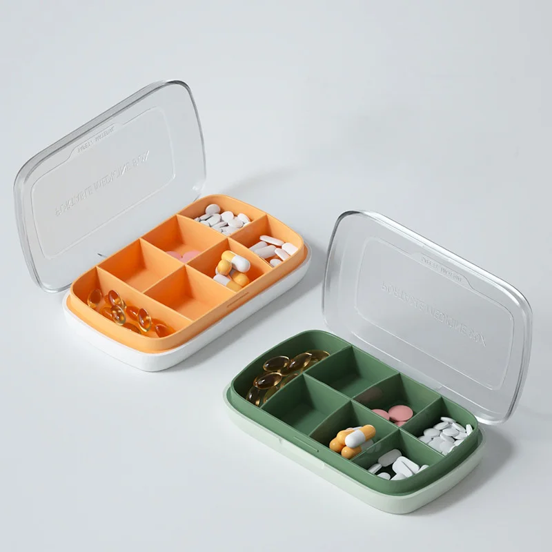 

Weekly Portable Small Medicine Storage Box Sealed Pill Case Hermetic 7 Compartments Drug Capsule Pill's Organizer 7Gird