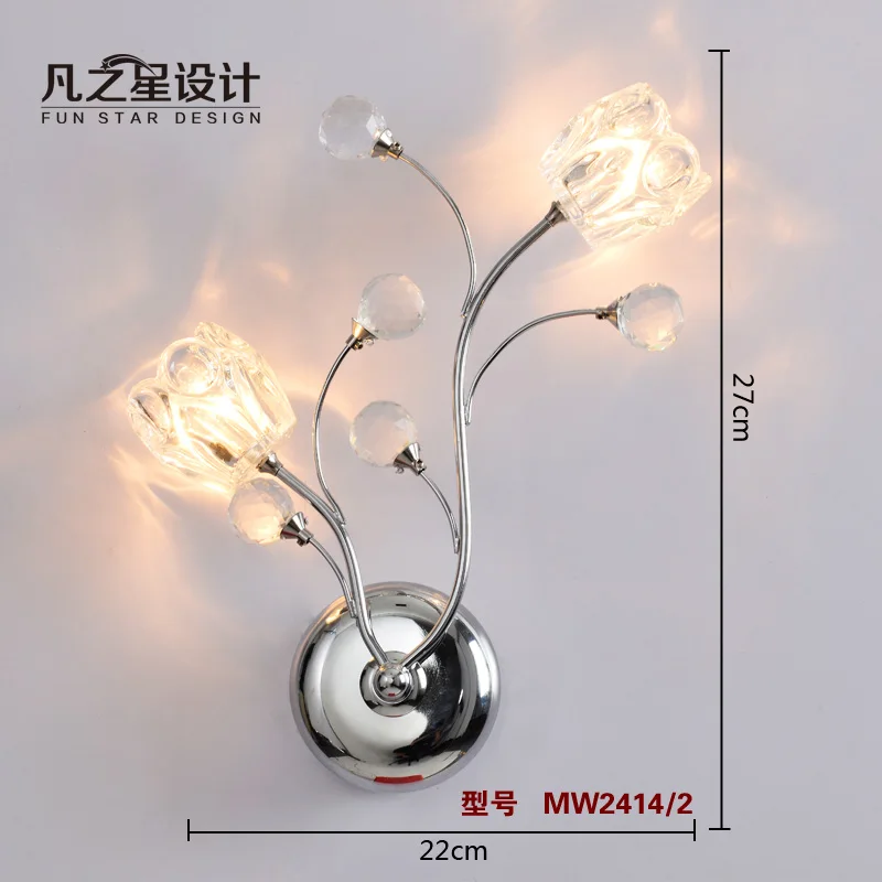 Арт деко Проект Светодиодный настенный светильник прикроватный Хрустальный