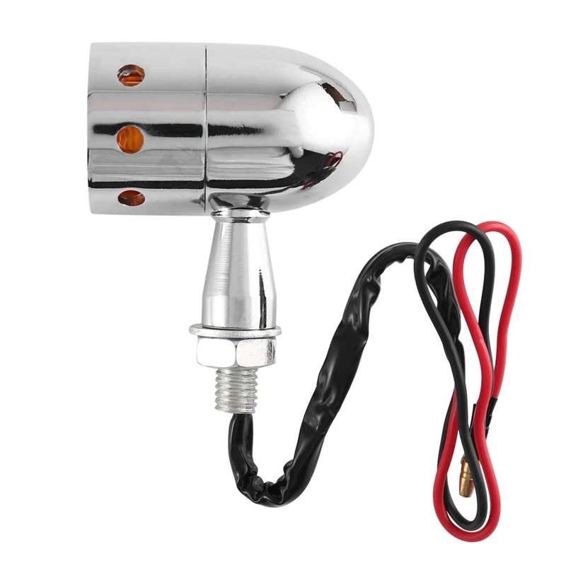 

2Pcs/Set Motorcycle LED Retro Turn Signals Blinker Amber Indicator Light Universal for Honda Yamaha Suzuki