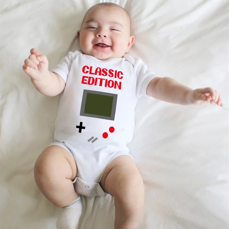 Летний комбинезон для новорожденных мальчиков и девочек с короткими рукавами