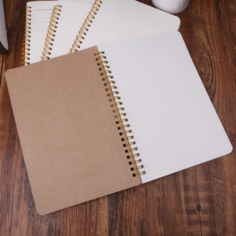 A5 Bullet Notebook Kraft Dot Grid Time менеджмент пустая книга спиральный журнал еженедельная