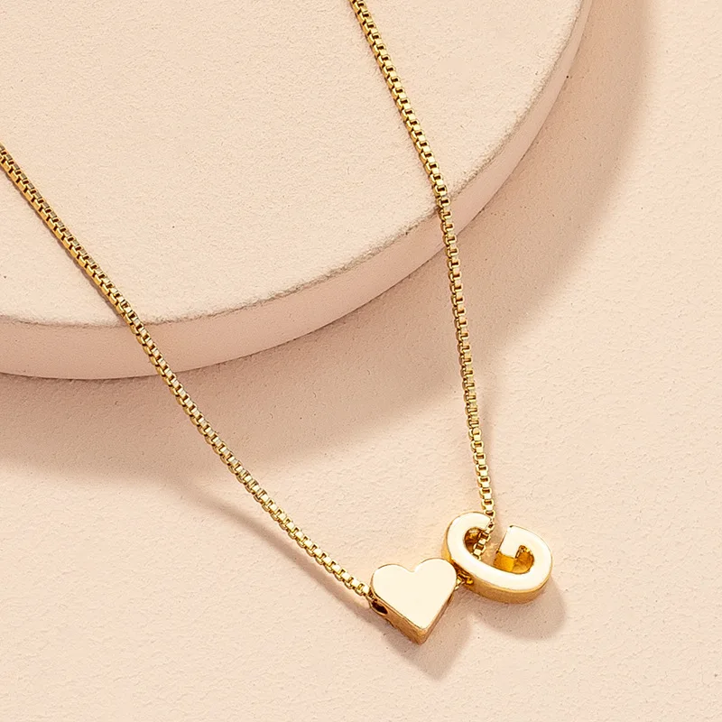 Korea Retro 26 Initials Bracelet Geometry Simple Heart Fashion Friendship Jewelry Christmas Birthday Gift Wholesale | Украшения и