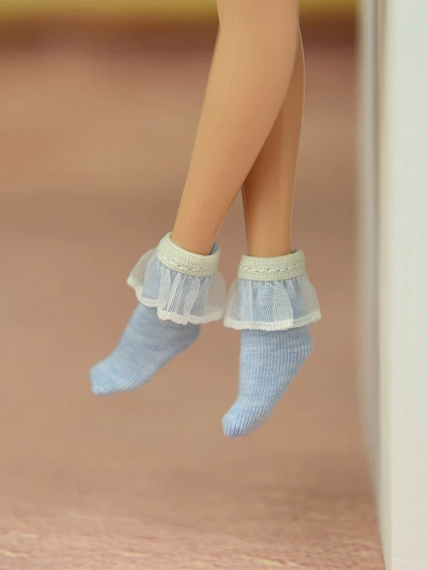 1 пара однотонные короткие носки для куклы Blythe кружевные кукольного домика Blyth Licca