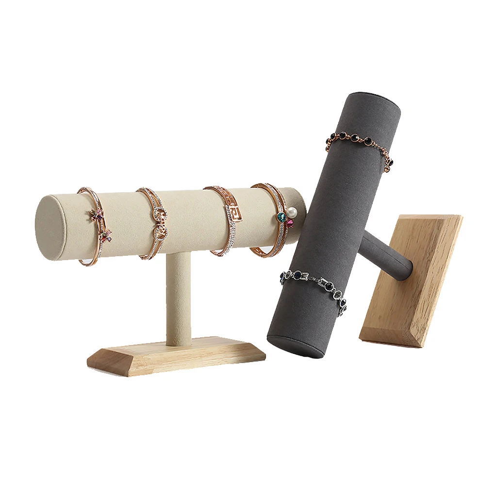 

Organizer Bracelet Bracelet Watch Necklace Chain T Bar Wood And