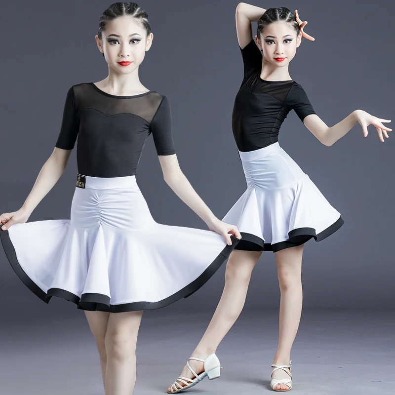 Детское платье для латиноамериканских танцев одежда выступлений