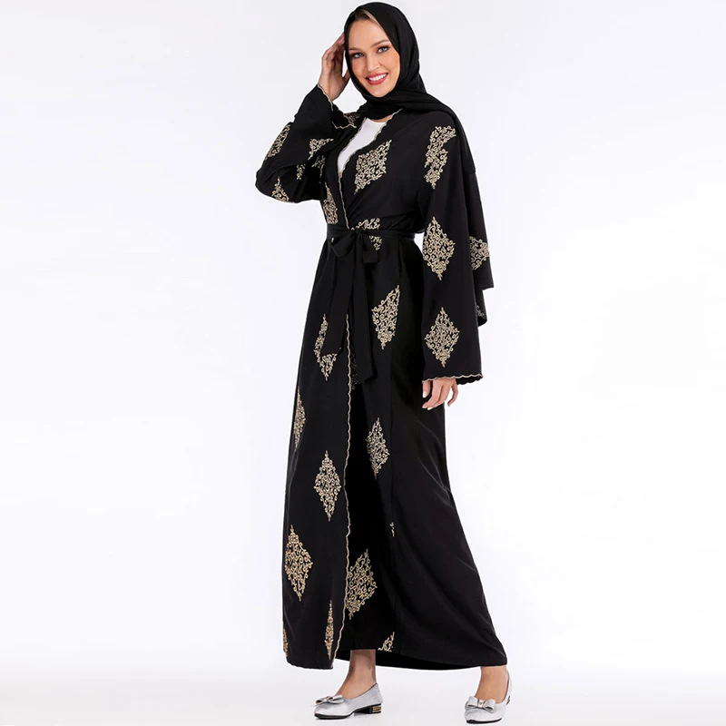 Кимоно абайя из Дубая мусульманское хиджаб платье размера плюс кафтан