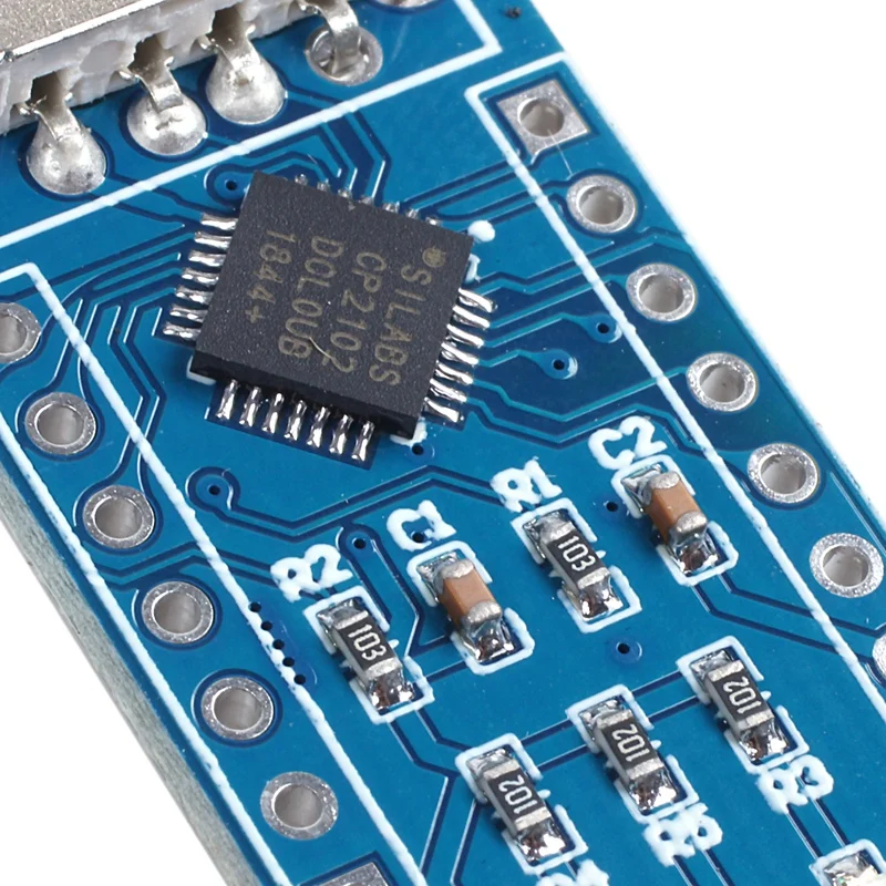 CP2102 USB 2 0 к UART TTL 6 Контактный Модуль серийный преобразователь адаптер синий +