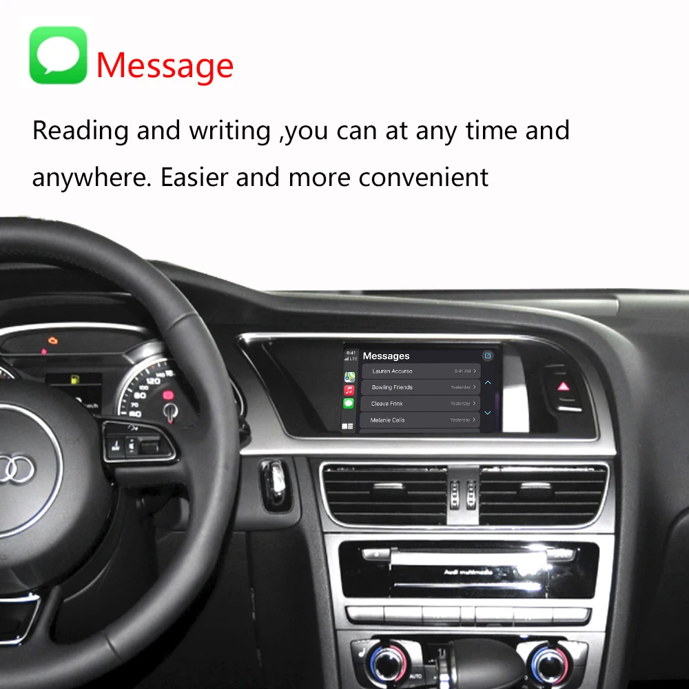 Беспроводной автомобильный интерфейс CarPlay Android для Audi A4 A5 2009-2015 с функцией Mirror Link