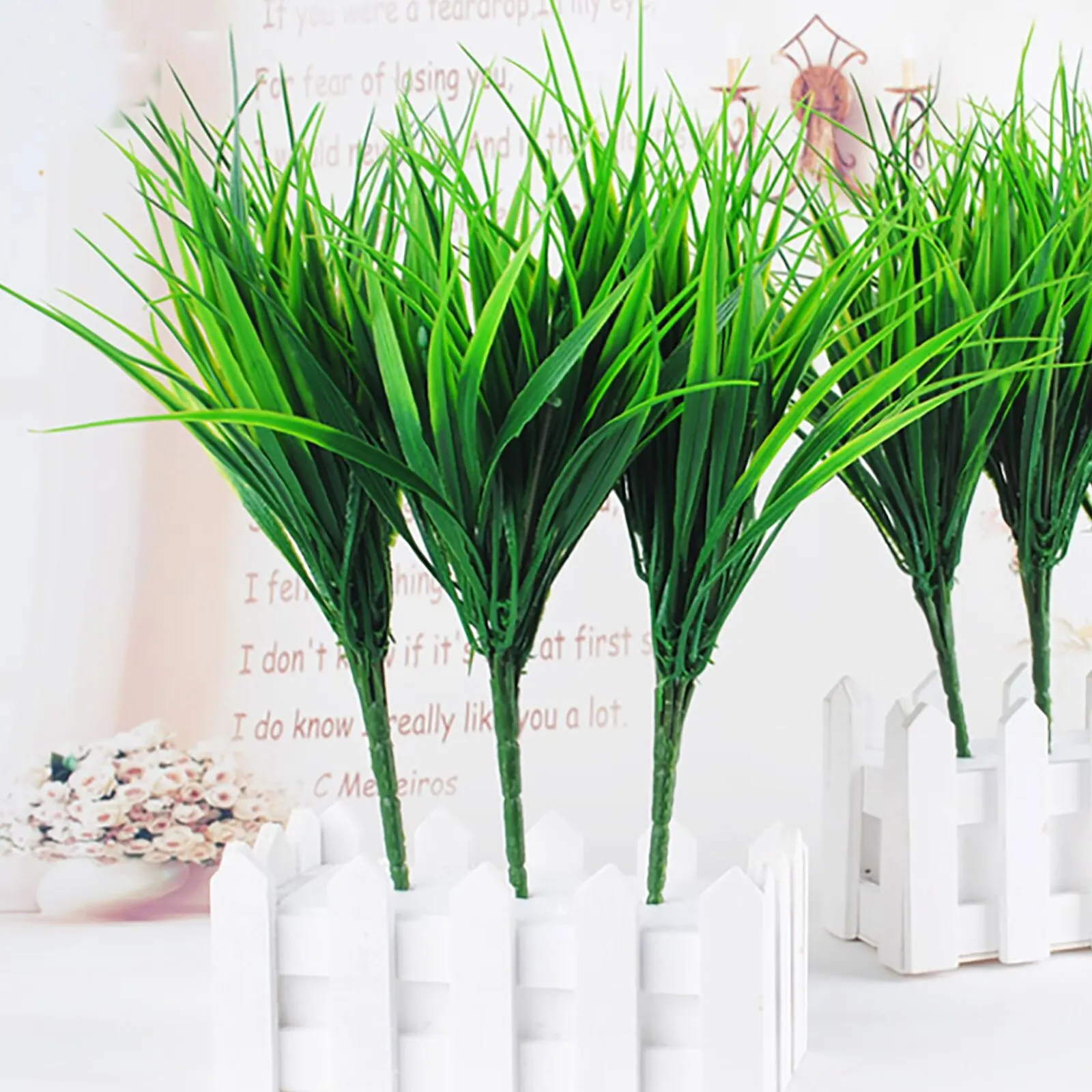 4 шт искусственные растения ненастоящие Пластик зелени кустарник кусты ростков