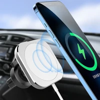 15w magnetic wireless charger for iphone 12 pro max 12 mini fast charging safe car holder mount airvent mobile phone stand