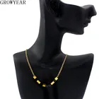 Классическая Длинная подвеска с кубическими бусинами, ожерелья для женщин, простое дизайнерское ожерелье, стильная бижутерия из нержавеющей стали, подарок на вечеринку