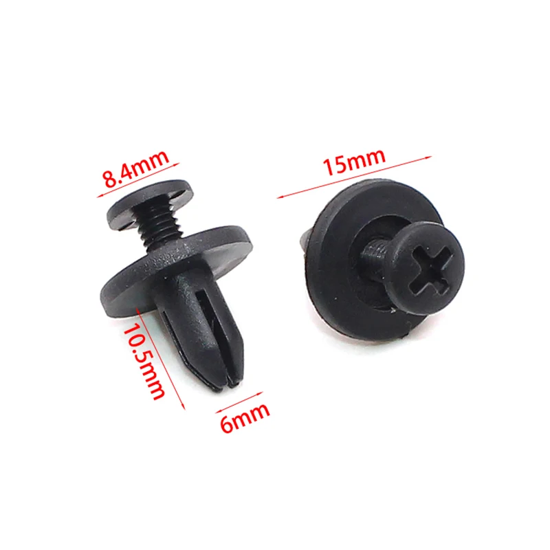 100 шт 6 мм отверстие Диаметр Пластик расширения заклепки застежка-молния зажимы